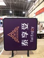 Letrero Luminoso de Doble Cara Personalizado ODM de Fabricante, Caja de Luz Proyectante, Caja de Luz LED Redonda Iluminada Tipo Cantilever