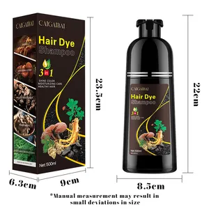 Dropshipping Großhandel natürliche sofortige Haarfärbung schwarzer Shampoo Ingwer Haarfärbung permanenter schwarzer Shampoo für Frau Mann