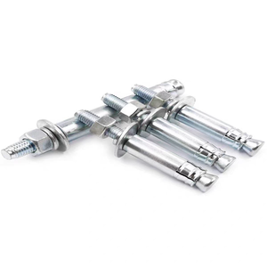 Support de tuyau, ancrage en béton, acier au carbone zingué, tailles M6 à M12, <span class=keywords><strong>pour</strong></span> fixation de colliers de serrage et supports de conduits - Product Image 4