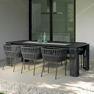 Chaise en rotin d'extérieur avec structure en alliage d'aluminium, imperméable, pour jardin et balcon - Product Image 3