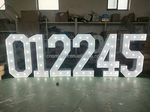 Lettres lumineuses LED RGB personnalisées à changement <span class=keywords><strong>de</strong></span> couleur, lettres <span class=keywords><strong>de</strong></span> marquise, lettres lumineuses pour mariage, grands numéros lumineux - Product Image 4