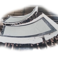 Pare-brise avant personnalisé en verre trempé en aluminium pour yacht/bateau maritime le moins cher d'Isure