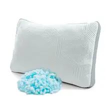 Shredded Memory Foam Pillow Soft Washable Breathable Medium Firm Adjustable Bed Sleeping Cooling Bamboo Custom Logo Luxury Neck