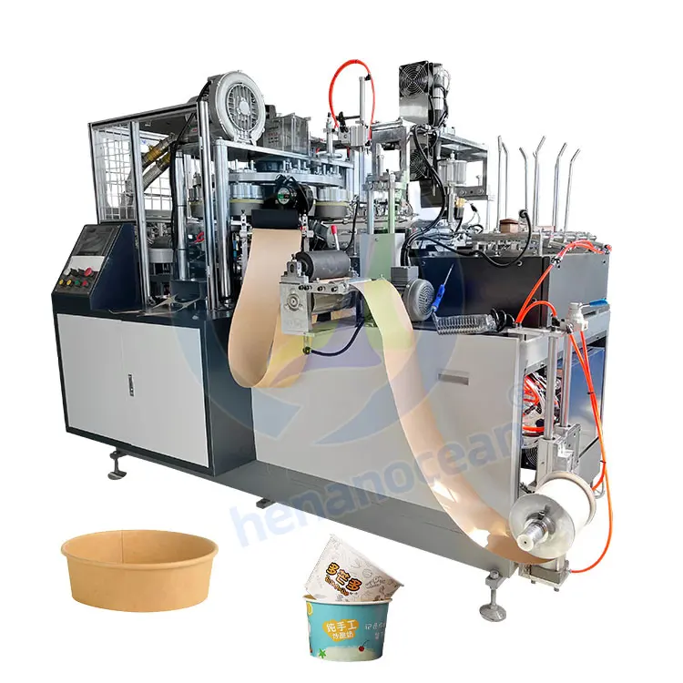 OCEAN automatique 70 pièces/Min Kraft gâteau déjeuner papier boîte cône papier tasse et bol faire la Machine