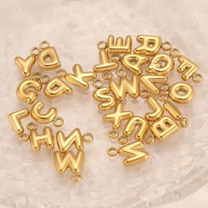 18k Gold PVD Plated Mini Balloon Alphabets Charms Stainless Steel Bubble English <strong>Initial</strong> Letters <strong>Pendants</strong> for DIY Jewelry Making - Product Image 6