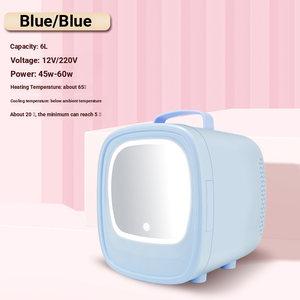 Mini-réfrigérateur portable pour la maison et la voiture avec miroir LED - Réfrigérateur de beauté thermoélectrique à refroidissement/chauffage économe en énergie. - Product Image 6