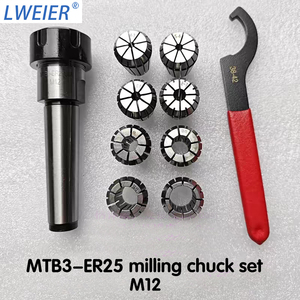 ชุดหัวจับดอกกัดมอร์ส LWEIER สำหรับเครื่องกัด MT3/4/5 พร้อมหัวจับแบบ Morse Taper ER32 เหมาะสำหรับเครื่องเจาะและเครื่องกัด - Product Image 5
