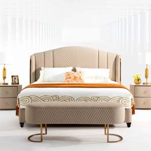 Camas de Estilo Coreano, Diseño de Cuero, Muebles de Lujo con Almacenamiento, Cama <span class=keywords><strong>Queen</strong></span> <span class=keywords><strong>Size</strong></span>, Muebles de Dormitorio Doble - Product Image 1