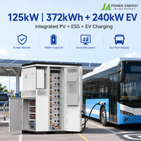 Station de recharge pour flotte de véhicules électriques 240 kW JApower, stockage d'énergie par batterie 125 kW 372 kWh tout-en-un avec onduleur hybride Solis