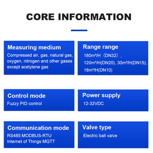 熱式ガス流量計 電動ボールバルブキット 質量流量制御 MFC 大流量 窒素 酸素 OEM ABS素材 300-2000L/MIN - Product Image 5