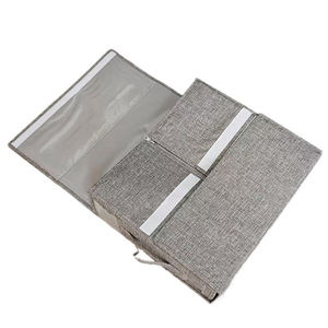 Boîte de <span class=keywords><strong>rangement</strong></span> pliable pour draps de lit avec fenêtre, organiseur de placard pour draps, couvertures, couettes et oreillers - Product Image 3