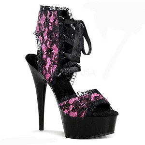 Correa en el tobillo Tacón fino Plataforma de 6 pulgadas Estampado de leopardo Baile en barra Fetiche sexy Tacones altos de 15cm Zapatos de fiesta para banquetes Sandalias grandes - Product Image 2