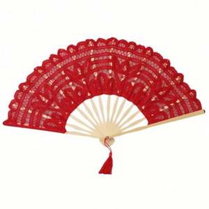 <span class=keywords><strong>Abanico</strong></span> <span class=keywords><strong>de</strong></span> Encaje Colorido <span class=keywords><strong>de</strong></span> 27 cm, <span class=keywords><strong>Abanico</strong></span> <span class=keywords><strong>de</strong></span> Encaje Personalizado con Varillas <span class=keywords><strong>de</strong></span> Bambú para Decoración <span class=keywords><strong>de</strong></span> Bodas, Bailes y Fiestas - Product Image 3