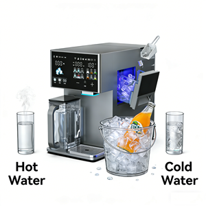 Purificateur d'eau par osmose inverse pour bureau à domicile avec fonction d'eau froide et chaude et de fabrication de glaçons, filtre OEM - Product Image 1