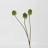 Bunga buatan 3 kepala sentuhan nyata bola bawang hijau bunga Dandelion buah beri tanaman pengatur cabang Dekorasi Rumah