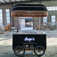Gerobak Es Krim Kolice/Kios Es Krim Mobile/Mobil Es Krim Gelato Gerobak Makanan Ringan Freezer