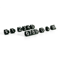 Étiquettes de prix numériques modernes détachables et amovibles pour bijoux, pliables et rotatives, pour devises Yen, Dollar, GBP, Euro, en plastique