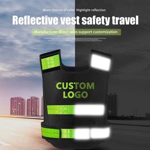 Gilet de sécurité routière haute visibilité avec bande réfléchissante en treillis thermocollé, logo personnalisable, vente en gros, gilet de travail - Product Image 3