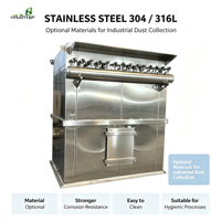 Collecteur de poussière en acier inoxydable à étanchéité totale, zéro fuite de poussière pour le recyclage de poudres de haute pureté
