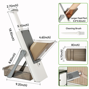Safe Mandoline Slicer,5 in 1 <strong>Vegetable</strong> <strong>Cutter</strong> - Product Image 2