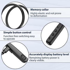 Auriculares Inalámbricos con Banda para el Cuello, Auriculares Deportivos Electrónicos con Banda para el Cuello, Auriculares Magnéticos con Bajos, Auriculares Manos Libres con Micrófono - Product Image 4