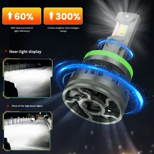 Feux de voiture LED 100W super lumineux H7 H4 feux de croisement 6500K Super vente chaude pour Audi A5 Acura Accord pour BMW X5 vente en gros d'usine - Product Image 3