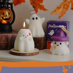 Halloween Ghost Candles Cute Spooky White Soy Wax Scented Candles Christmas and Easter Home Decor and Bar Use - Product Image 3