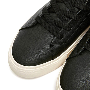 Fabricant de baskets montantes décontractées en cuir noir pour hommes, avec logo personnalisé, pour créateurs de mode - Product Image 4