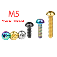 Vis à tête cylindrique en titane plaqué zinc M5x8/10/12/15/18/20/25/30mm, vis à tête Allen pour fixation de porte-bidon de vélo, 4 pièces