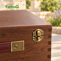 YumuQ Ensemble de 8 boules de pétanque en métal de 73 mm, jeu de boules de boccia avec étui en bois pour la plage, la pelouse et les divertissements familiaux