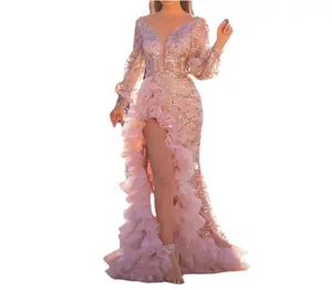 Limanying סיטונאי 2021 מותאם אישית ערב שמלות עם נצנצים שמלת ארוך שמלה אלגנטית ערב מסיבת קוקטייל שמלת הערב