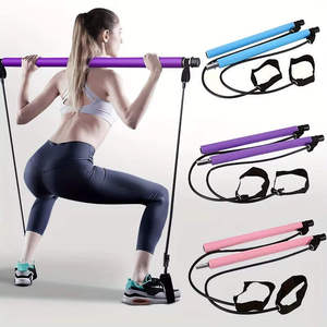 New Fitness Yoga Pilates Bar Stick Crossfit Resistance <b>Bands</b> Trainer Yoga Pull Rods Pull Rope Portable home Gym Body <b>Workout</b> - Product Image 2