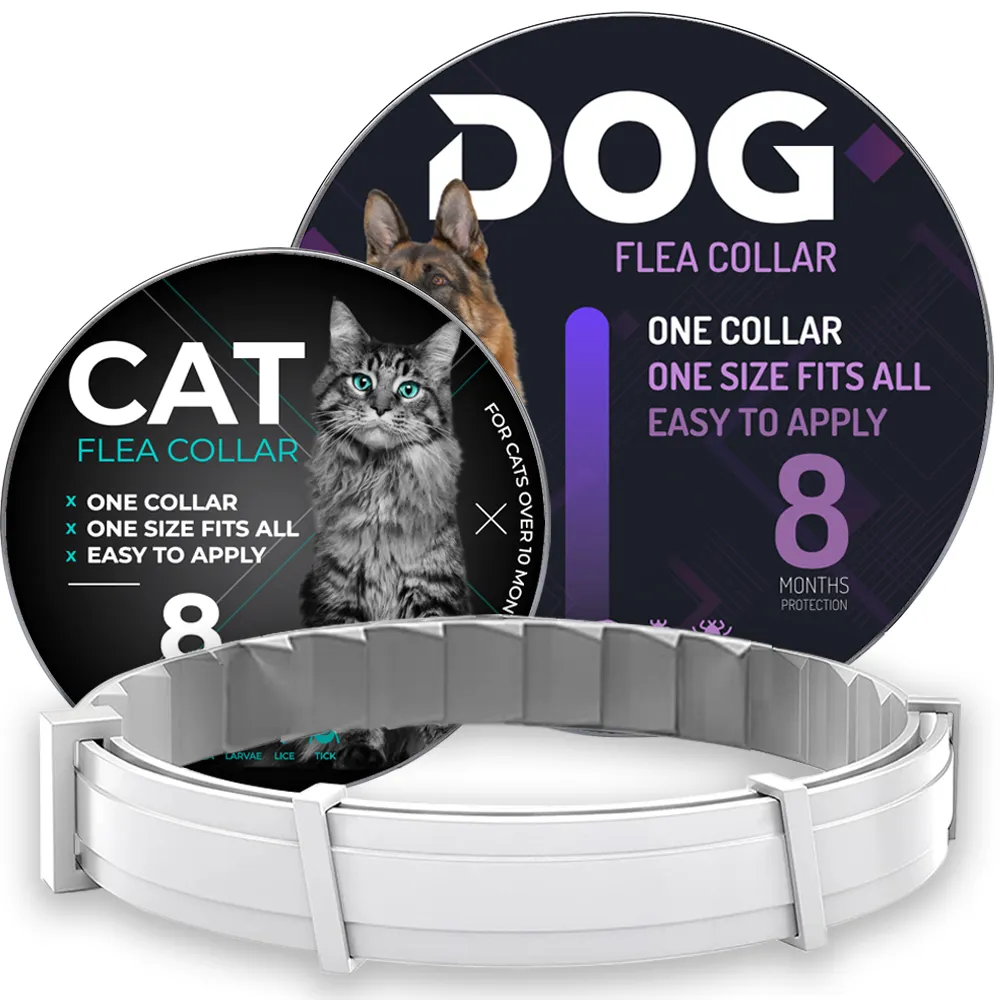 CARBERRY Dog Flea Collar Anti Flea Pet Flea and Tick Collar for Dogs Cats 8 Month Protection One Size Fits All & Waterproof