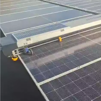 Robot de nettoyage de panneaux solaires Multifit avec brosse rotative, machine de nettoyage de panneaux solaires, à utiliser pour les fermes solaires