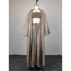 Nuovo Set Tre Pezzi Donna Autunno 2026: Cardigan Lungo, Top a Fascia e Pantaloni a Gamba Larga in Tessuto Slub, Stile Casual <span class=keywords><strong>Chic</strong></span> - Product Image 5