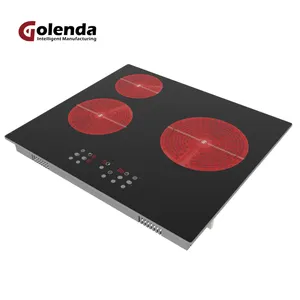 Custo-eficaz indução fogão eficiência cerâmica fogão com função impulsionador Touchscreen Ceramic cooktop