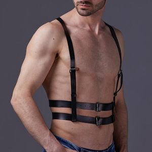 Corps Bondage Hommes Gothique Harnais En Cuir <span class=keywords><strong>Lingerie</strong></span> Érotique avec Soutien-Gorge Sexy Sangle Jarretière BDSM Mode Poitrine Bretelles - Product Image 6