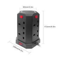 Commutateur de surcharge standard britannique personnalisé et prise d'extension de tour à 3 ports USB 1 type C
