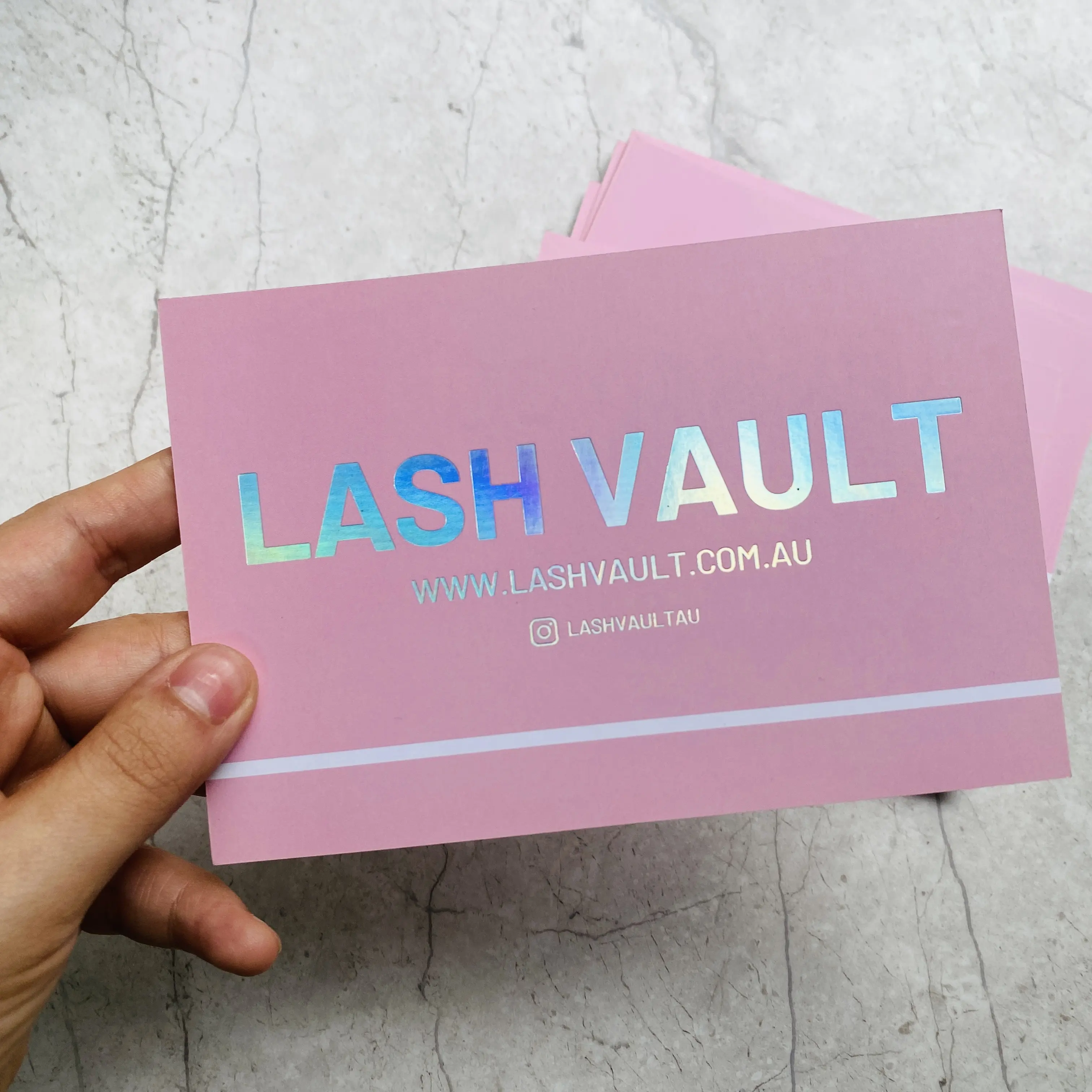 Laser Logo Thank You For Your Purchase Small Order Business Card Pink Printing Package Insert Supporting Free Design Paper Cards