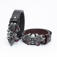 Boucle de ceinture entièrement automatique XINLAI, design ailes métalliques argentées et os de guitare, imprimée numériquement, haute qualité, tendance et populaire