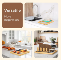 MIXWARES Tapis de séchage pour vaisselle en terre de diatomée super absorbante - Élégant organiseur de vaisselle en pierre pour comptoir de cuisine, tasses et assiettes