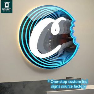 Khói cửa hàng Neon Logo signage Acrylic LED Sign <span class=keywords><strong>Infinity</strong></span> gương Neon dấu hiệu - Product Image 1
