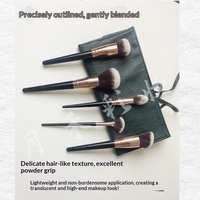 Ensemble de pinceaux de maquillage professionnels 15 pièces Poils synthétiques Manche en plastique Idéal pour les voyages Outils de maquillage pour le visage et les yeux