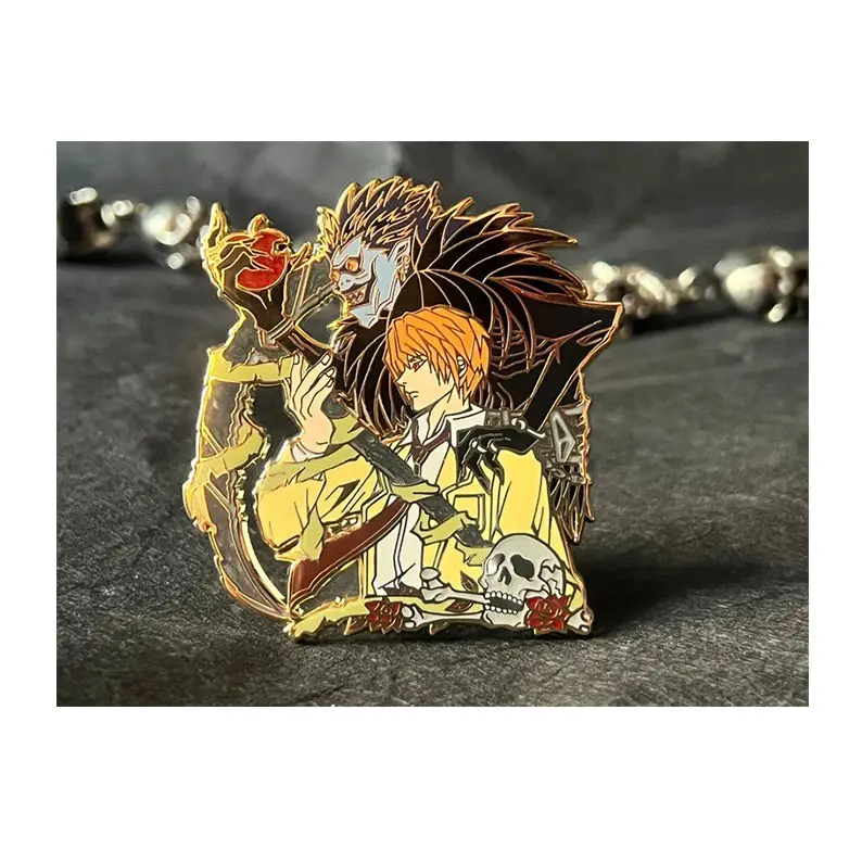 Buku kematian kartun kustom Pin Enamel karakter Anime Jujutsu kassen Pin Koleksi Enamel keras