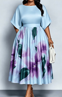 Robe mi-longue ample pour femme, grande taille, imprimé numérique 3D Y2, style européen et américain, best-seller, tendance