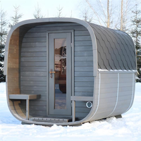 Kualitas tinggi kayu Cedar Sauna kompor terbaik luar ruangan desain kubik pemanas Kamar Kit ruang uap mewah harga rendah
