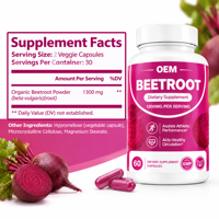 Capsules de Betterave Végétaliennes OEM – Poudre de Betterave, Complément Herbal pour Soutenir la Circulation, Améliorer les Performances Athlétiques et la Santé Cardiaque