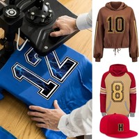 Numéros de sport alphabet applique transfert de chaleur impression autocollants sur maillot transfert de chaleur nom et numéro ensemble maillot de football