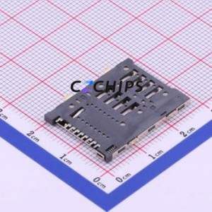 HYC143-SIM09-190 <b>SIM</b> <b>Card</b> Connector SMD Connector Self-Return Type Mini <b>SIM</b> <b>Card</b> <b>Card</b> <b>Holder</b> With <b>Card</b> Detection - Product Image 2
