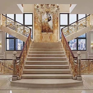 Cầu Thang Lan Can Lan Can Nhôm Vật Liệu Hàng Rào Thiết Kế Sang Trọng Cầu Thang Lan Can Nhôm Trụ Cột - Product Image 1